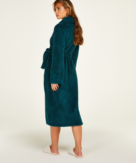 Bademantel Fleece, Blau