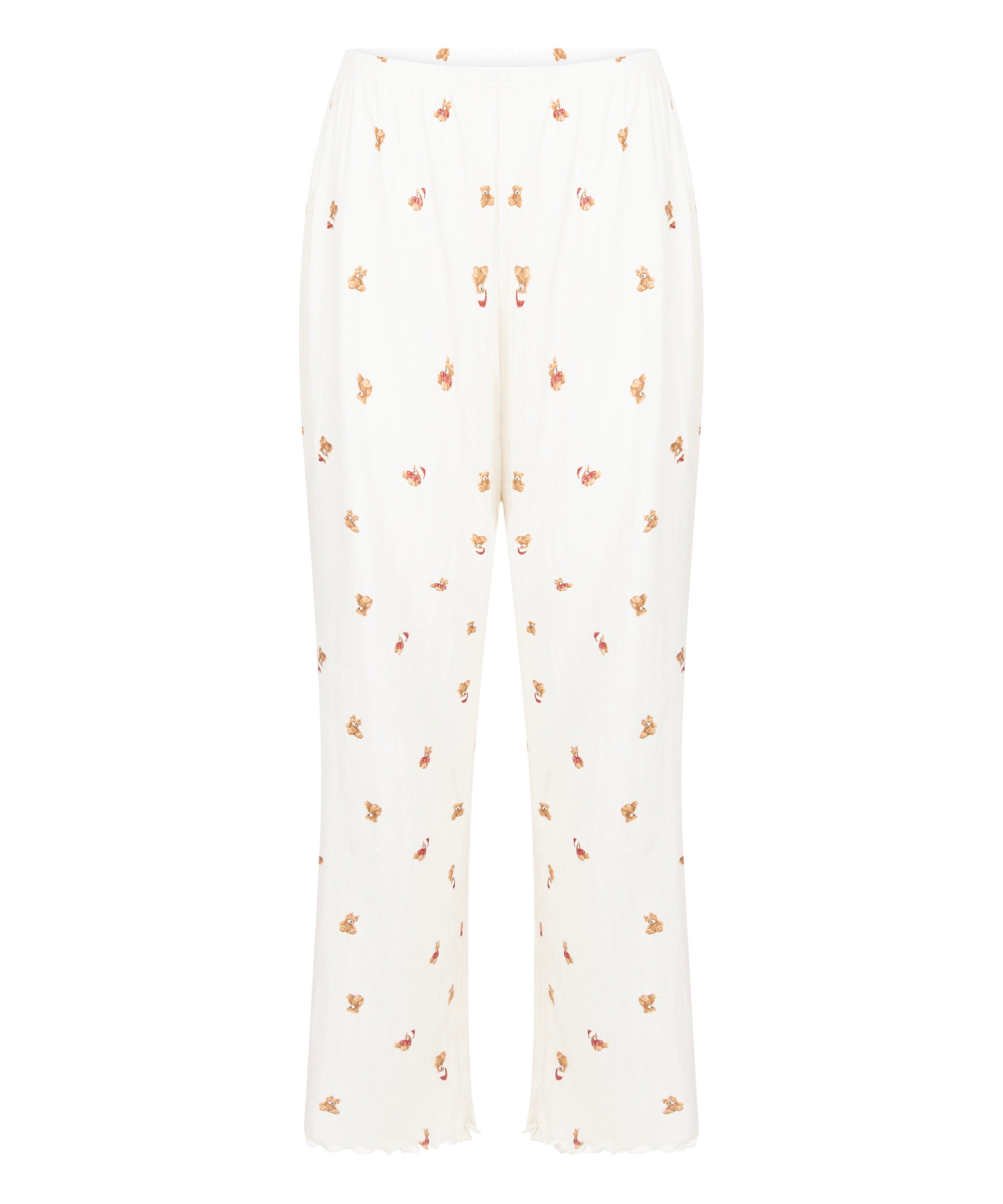 Pantalon de pyjama Pointelle, Blanc, main