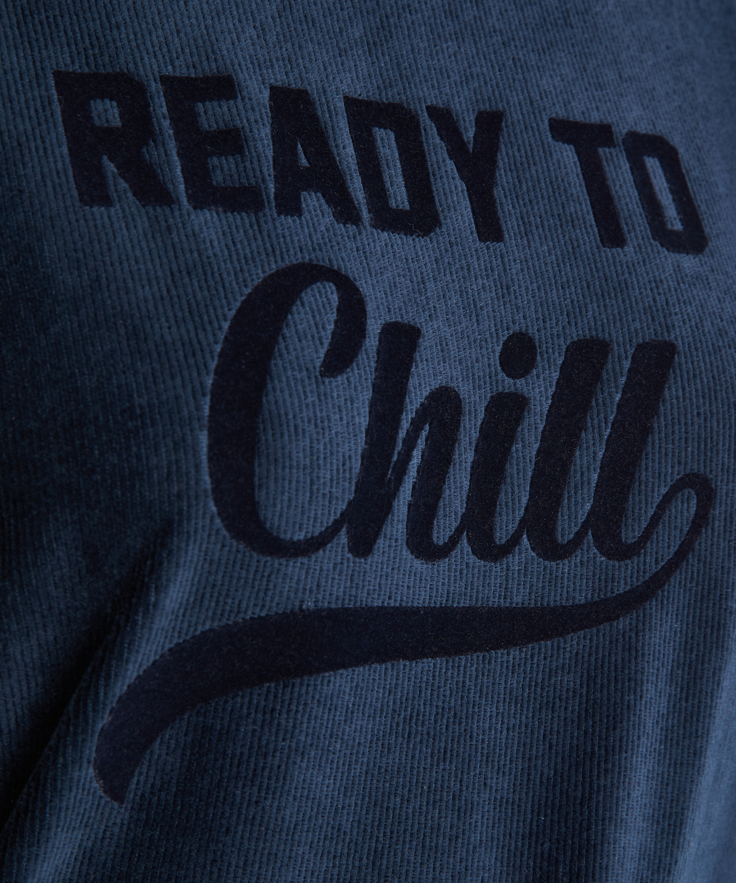 Top velours manches longues, Bleu, main