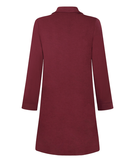 Langärmeliges Jersey-Hemdkleid Essential, Lila