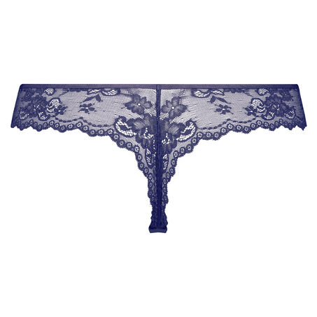 String Invisible Lace back, Bleu