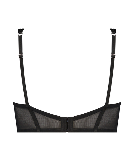 Soutien-gorge à armatures préformé longline Amelie, Noir