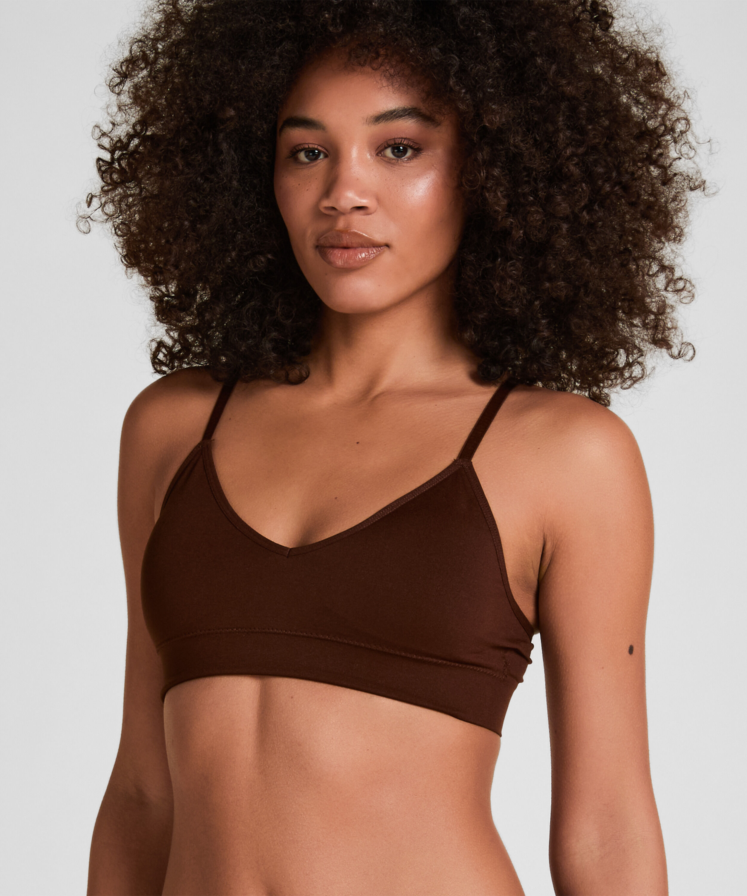 Triangel-Bralette Dide, Braun
