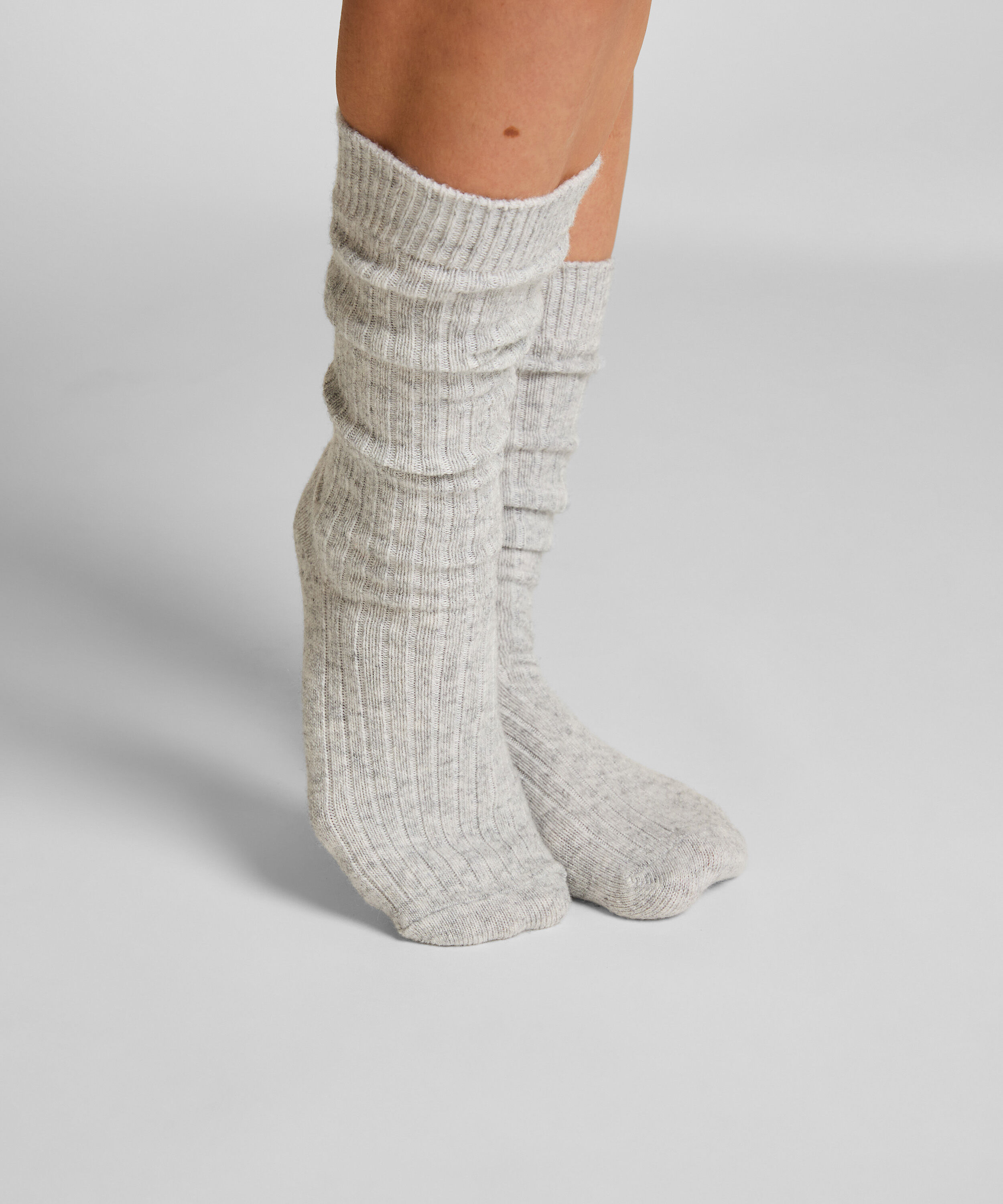 Socken aus Kaschmir-Mix, Grau
