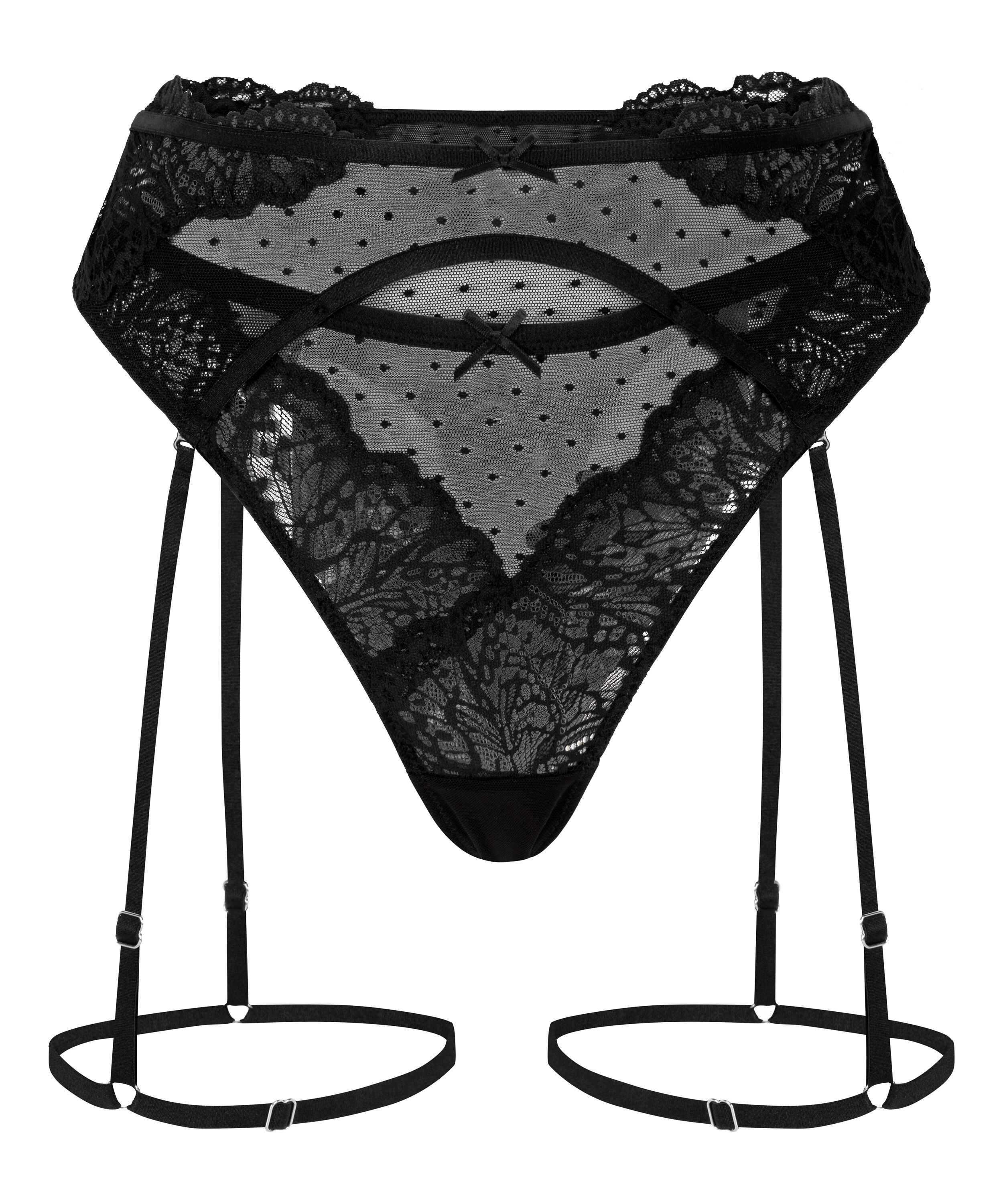 Posie Straps-String, Schwarz