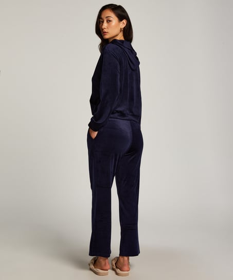 Pantalon de pyjama velours, Bleu
