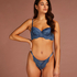 Tanga taille haute Daan, Bleu