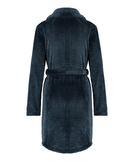 Bademantel Zip Fleece, Blau