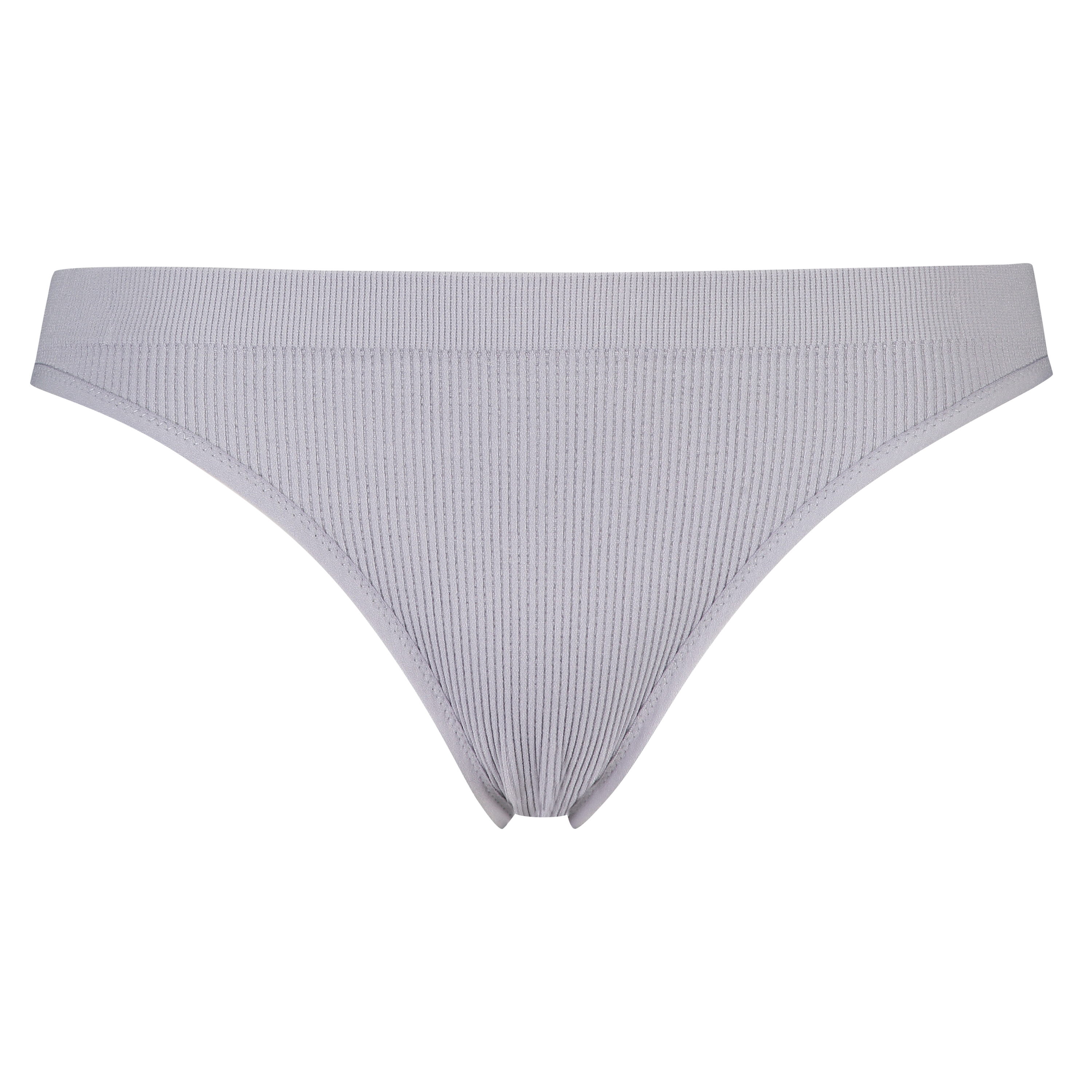 Slip br&eacute;silien taille haute sans couture, Gris, main