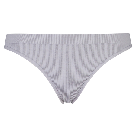 Slip br&eacute;silien taille haute sans couture, Gris