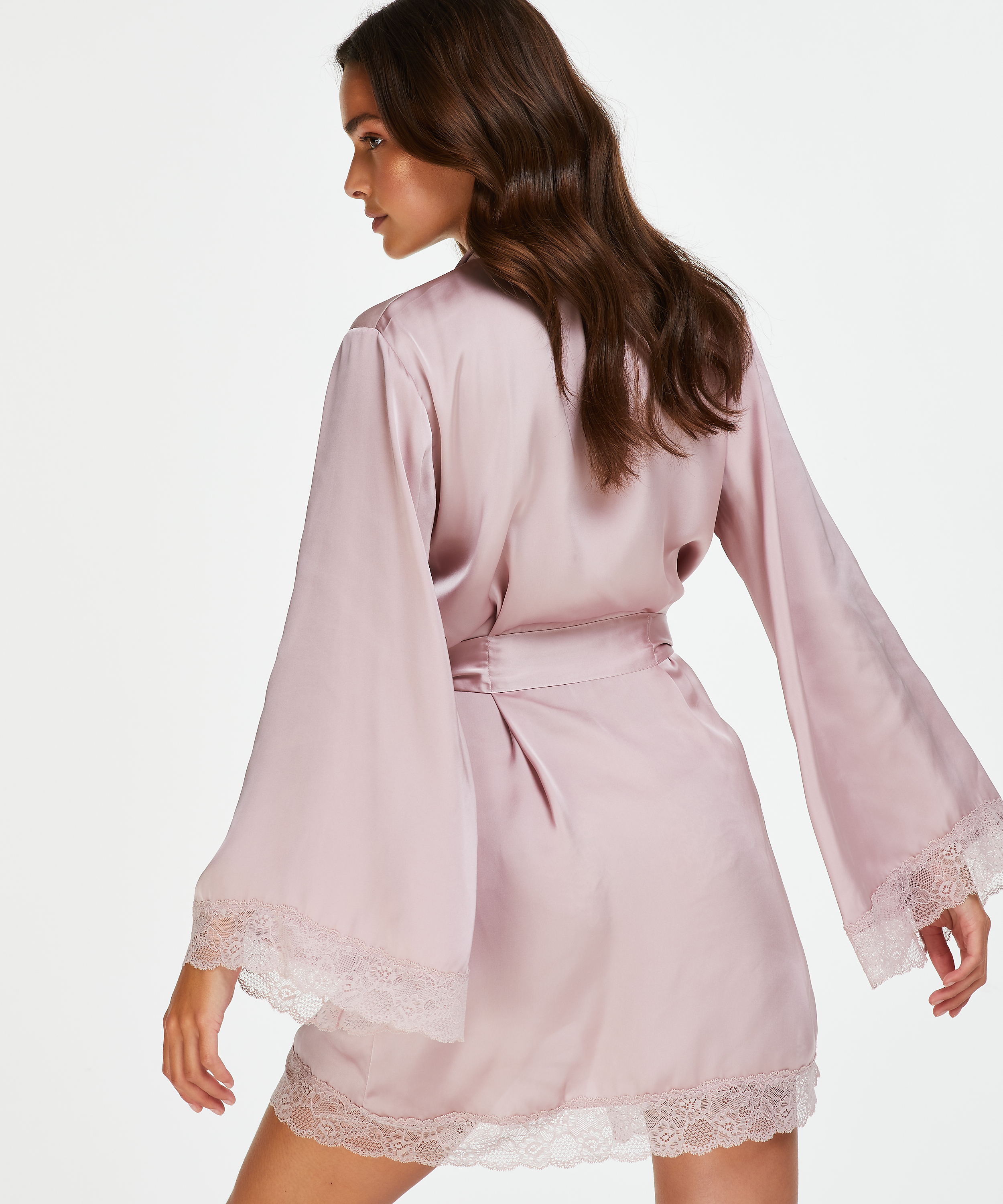 Petite Kimono Satin Meili, Violet, main