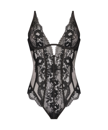 Body mit B&uuml;gel Gabrielle, Schwarz