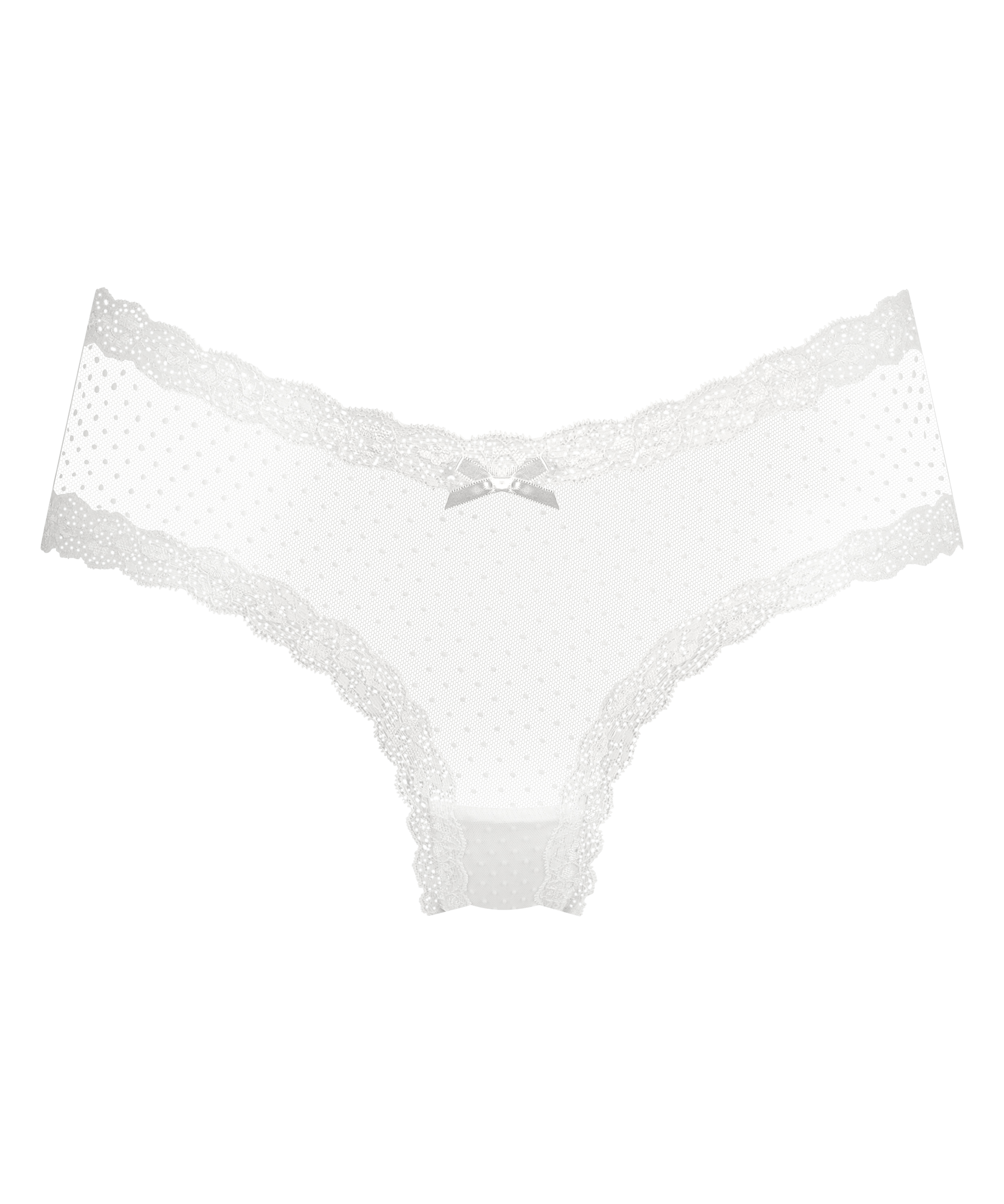 Slip brésilien V-shape mesh, Blanc, main