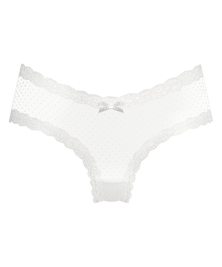 Slip brésilien V-shape mesh, Blanc