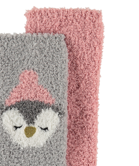 2 paires de chaussettes Cosy, Gris