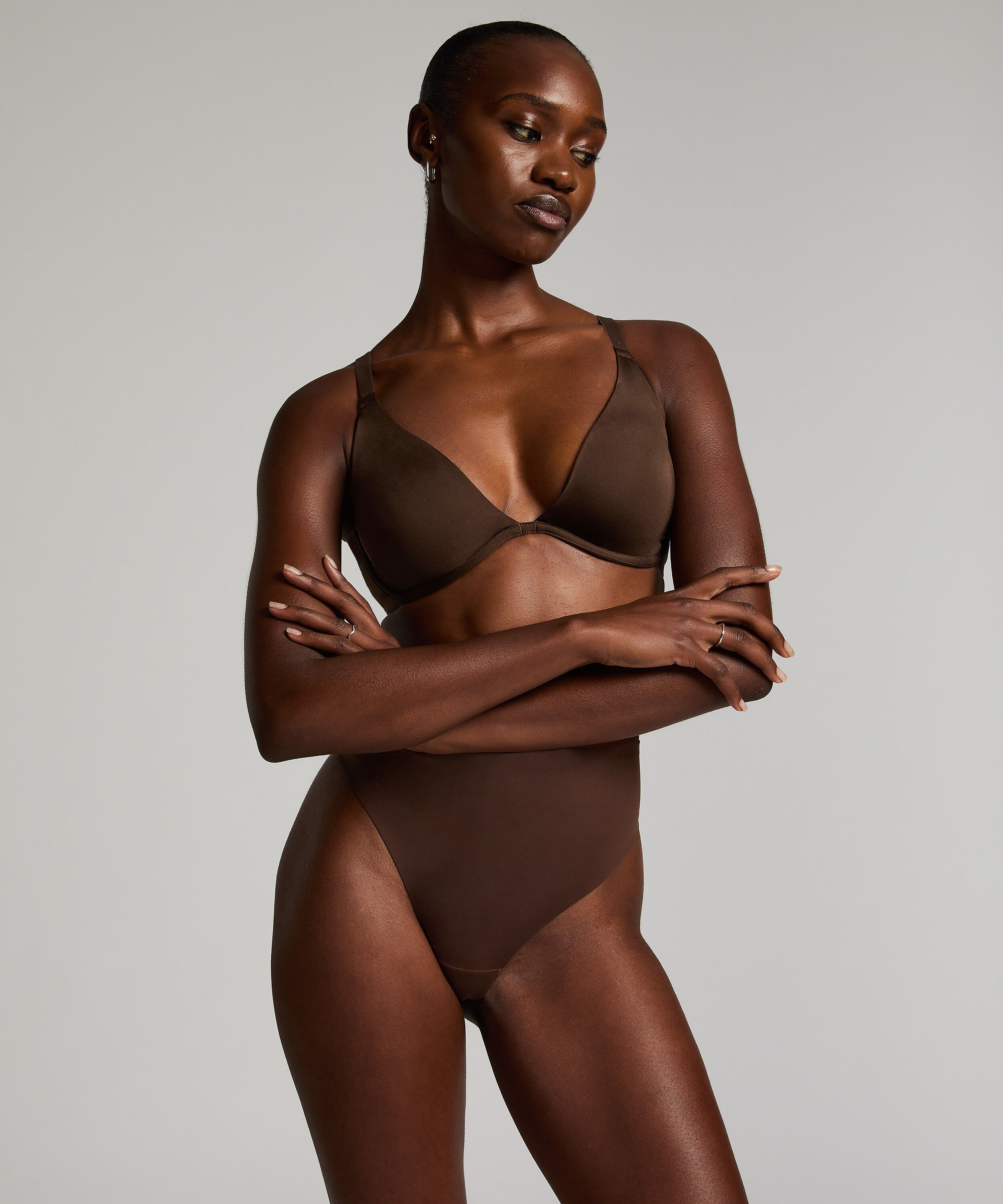 Soutien-gorge &agrave; armatures non-pr&eacute;form&eacute; Smooth, Marron