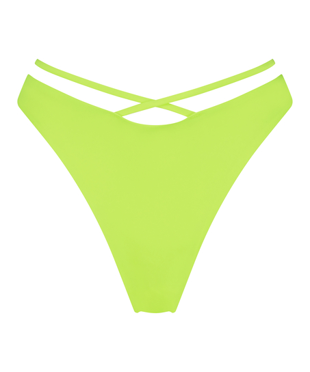 Hoch ausgeschnittener Bikini-Slip Glow, Gelb
