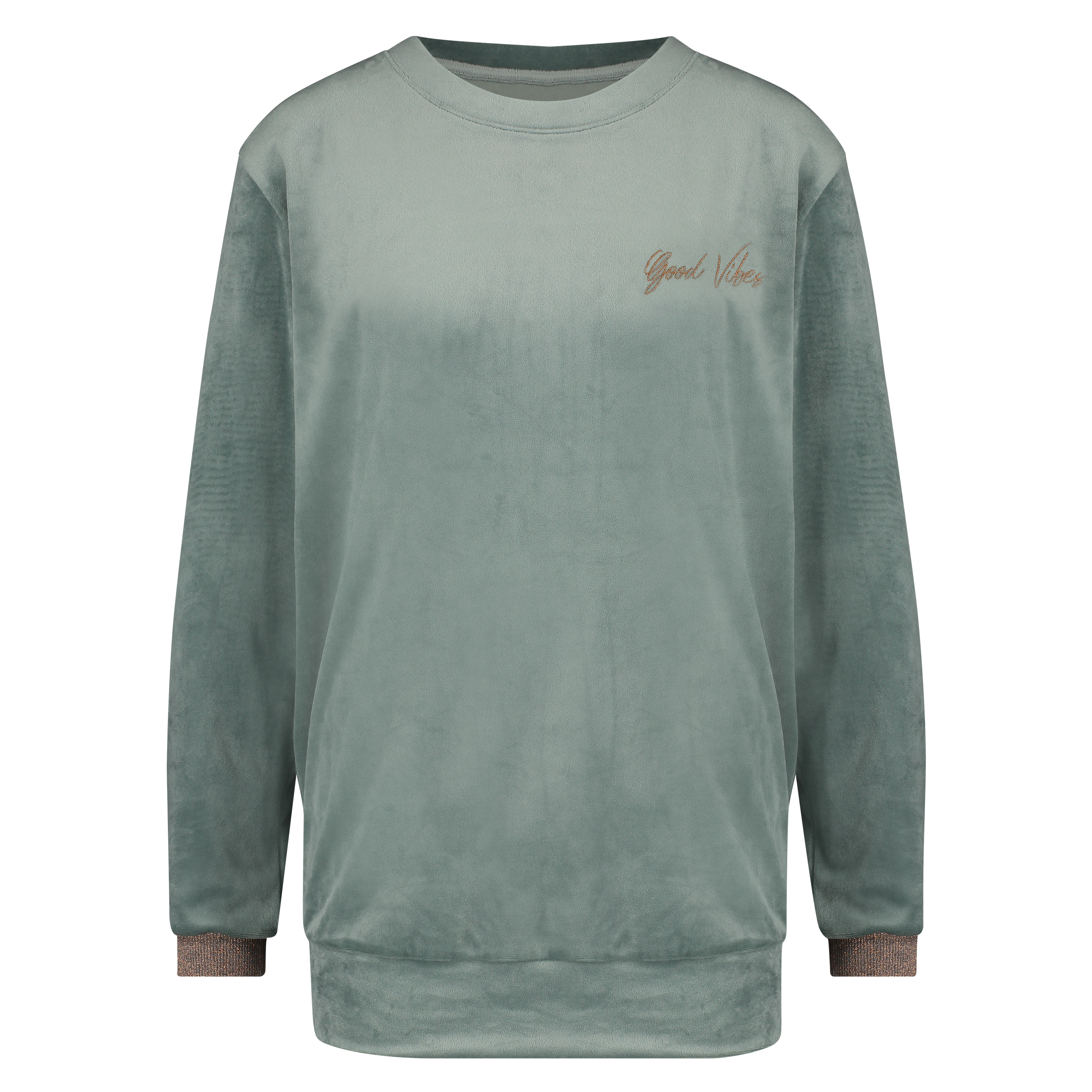 Oberteil Velour Lurex, Gr&uuml;n, main