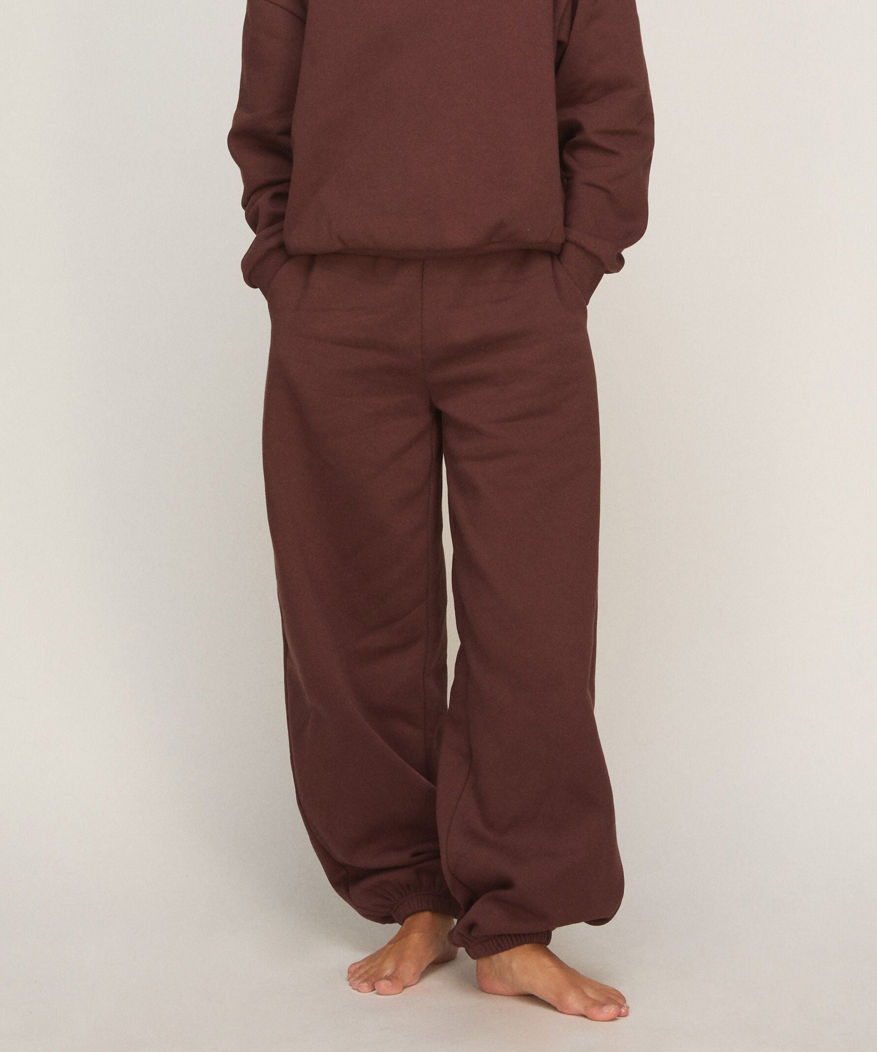 Jogginghose aus Angerautem Sweat