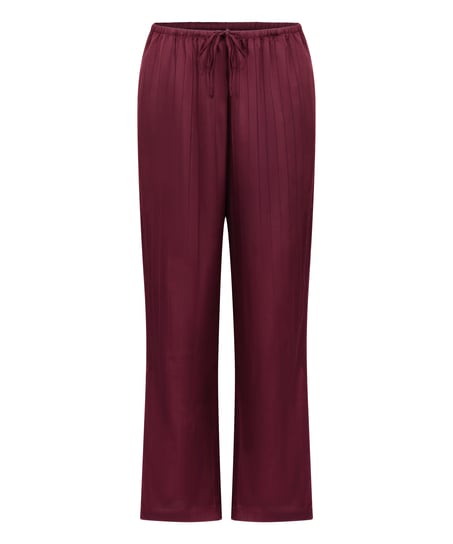 Pantalon à rayures en satin, Violet
