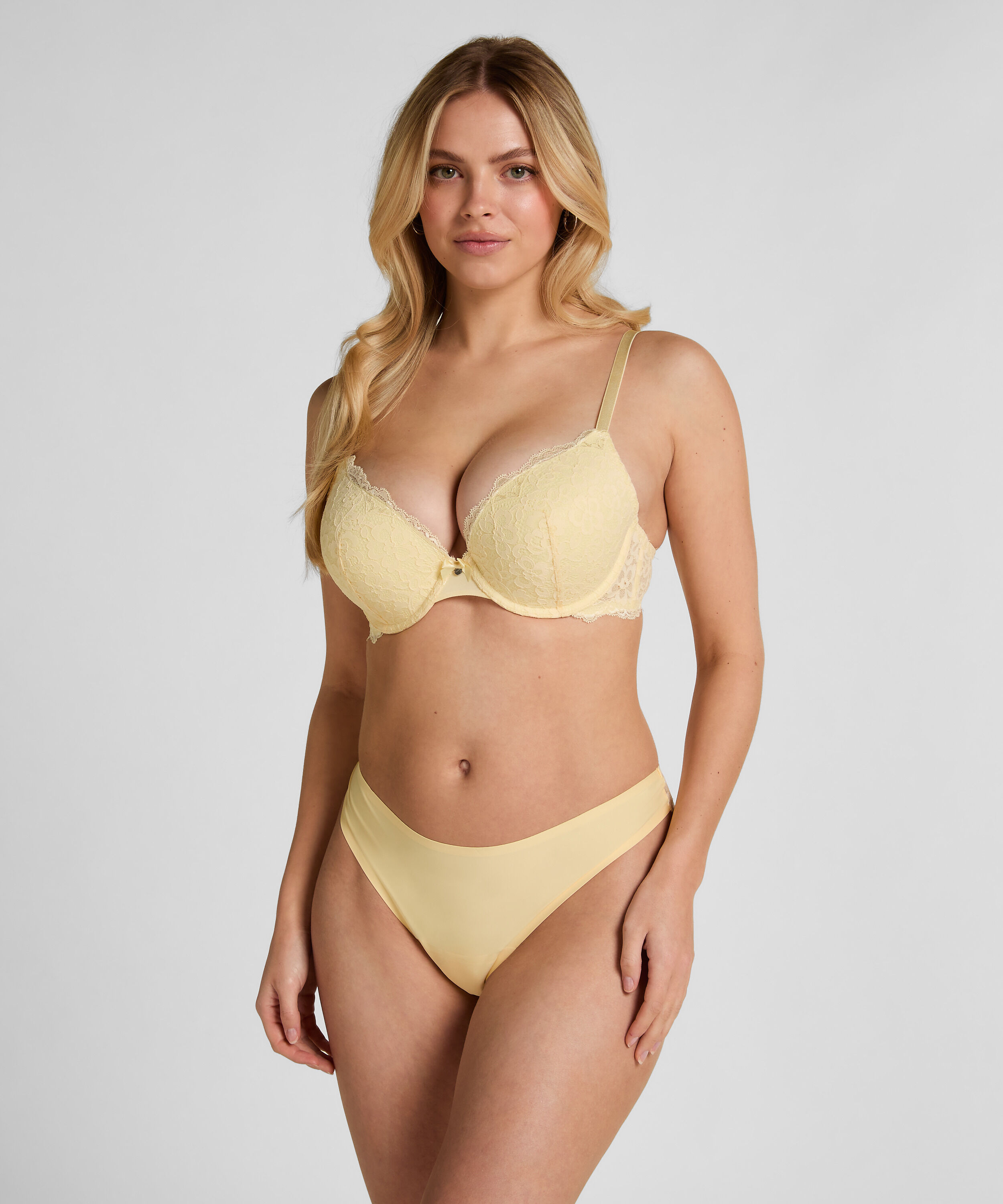Invisible String Lace Back, Gelb Invisible String Lace Back, Gelb