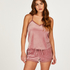 Shorts Velours Lace, Rose
