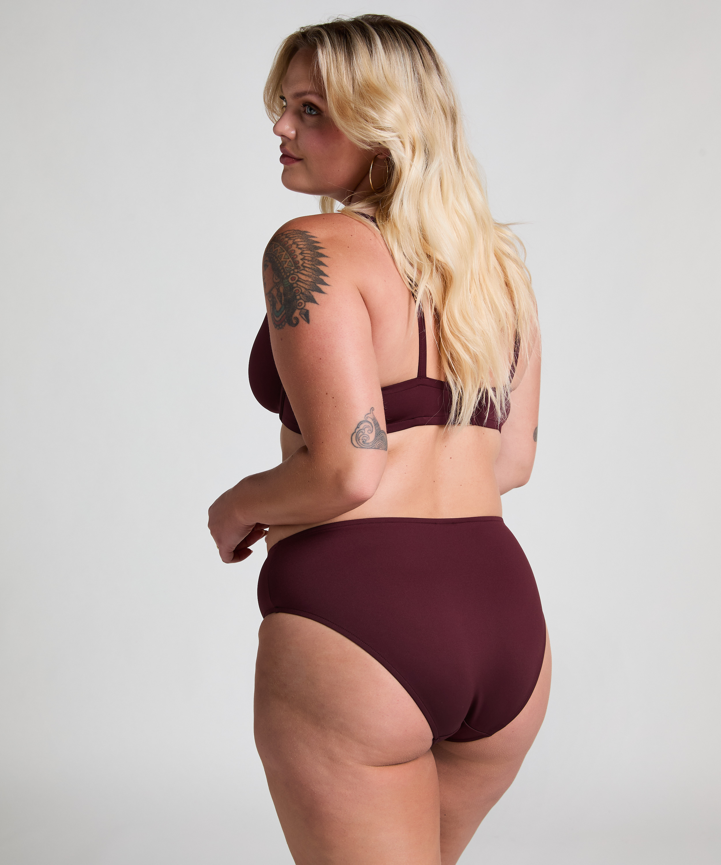 Bas de bikini en néoprène Rio, Violet, main