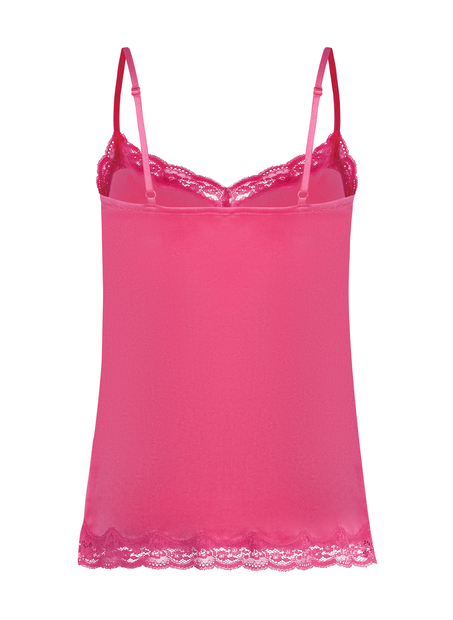 Cami Top Velours Lace, Rose