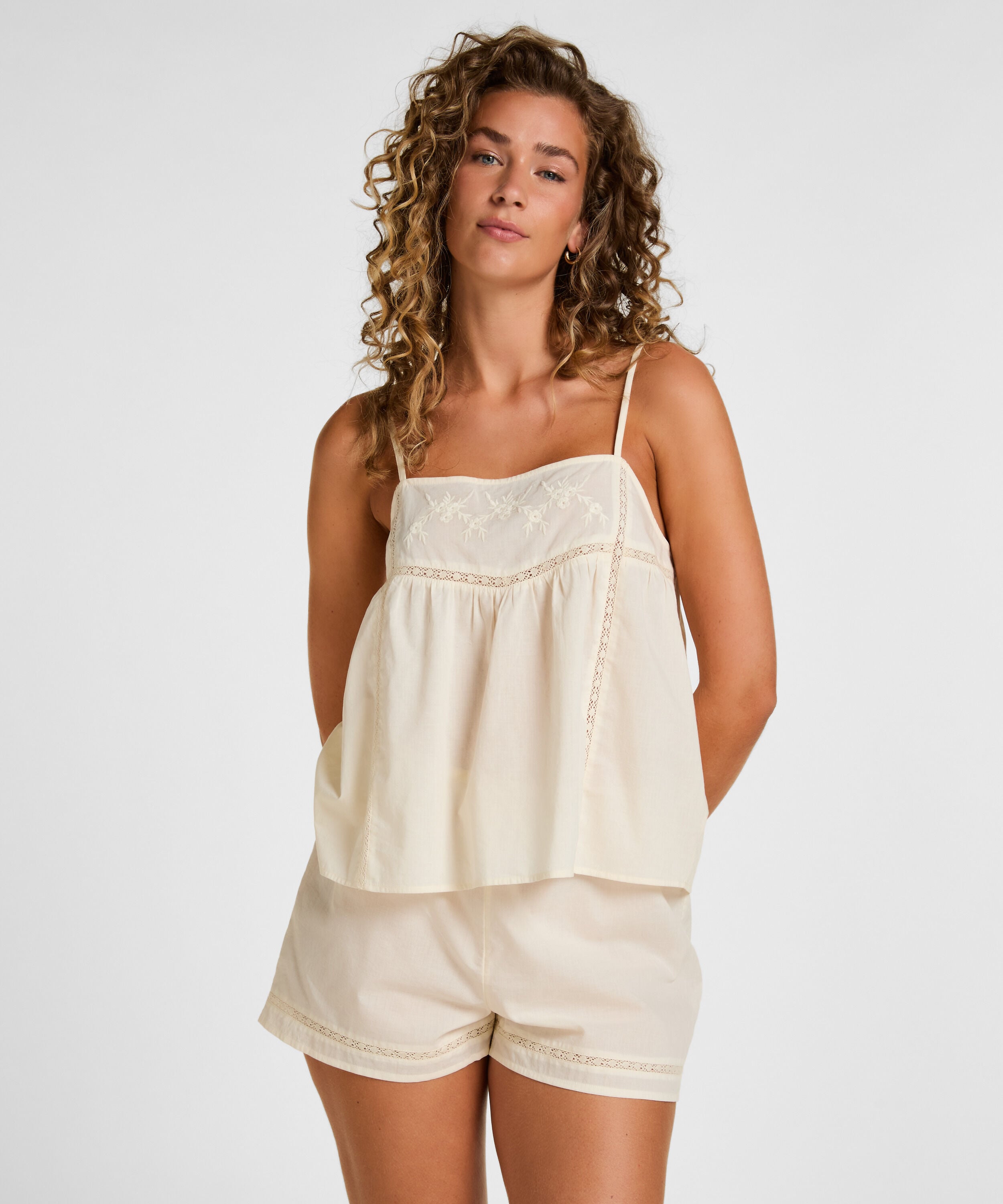 Pyjama Short, Weiß