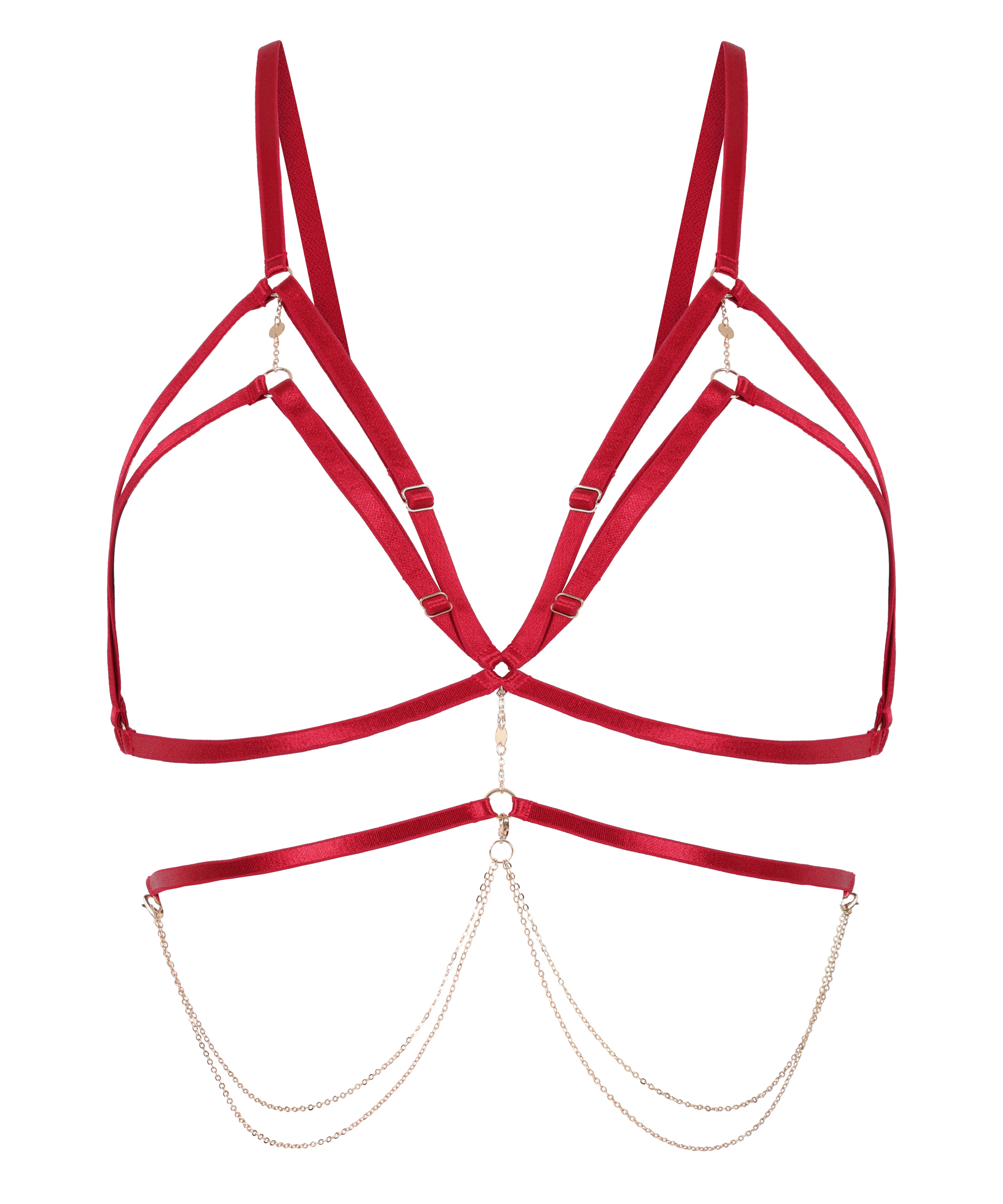 Bralette Chain Top, Rot, main