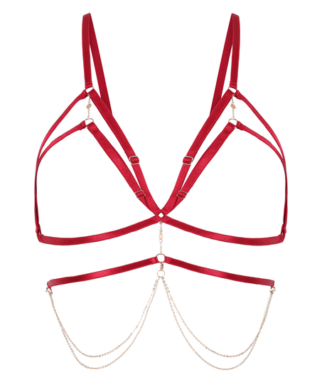 Bralette Chain Top, Rot