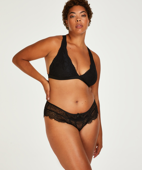 Slip brésilien Lillie Curvy, Noir