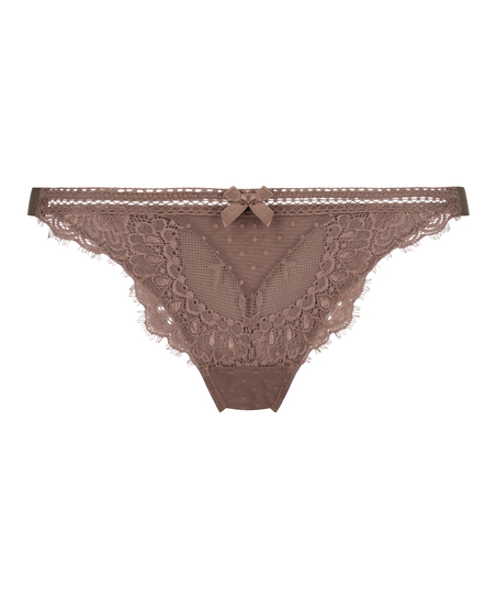 High-Waist-String Bessie, Braun