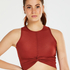 HKMX Sport Cropped Tank Top Twisted Rib, Rot