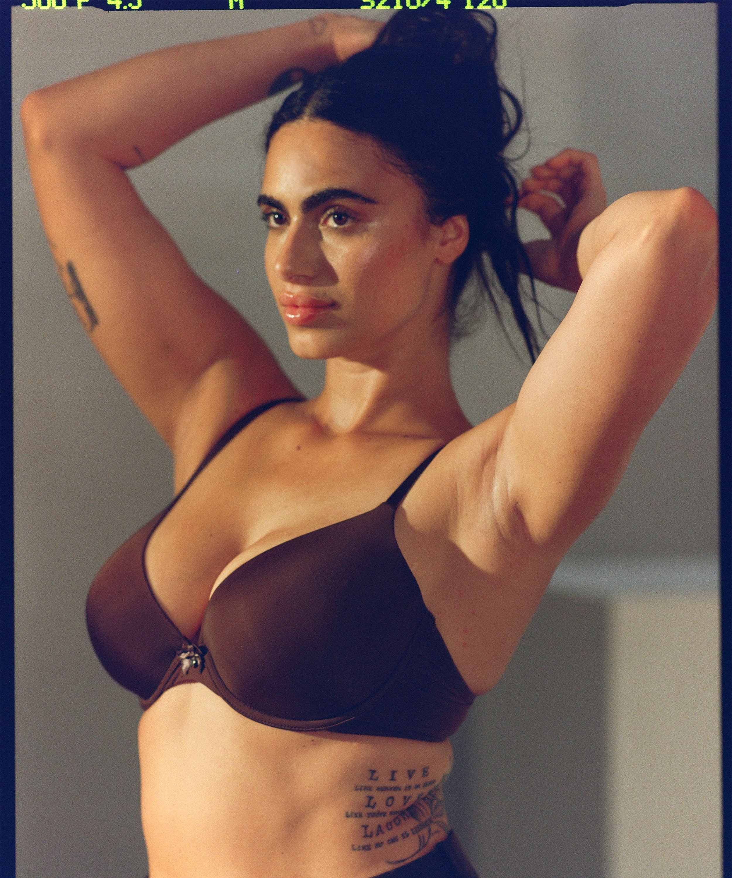 Soutien-gorge &agrave; armatures pr&eacute;form&eacute; Plunge, Marron, main