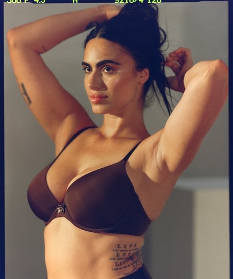 Soutien-gorge &agrave; armatures pr&eacute;form&eacute; Plunge, Marron