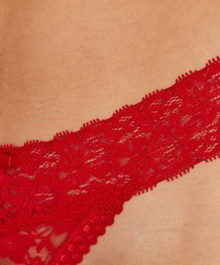 String dentelle florale, Rouge