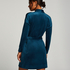 Peignoir court Velours, Bleu