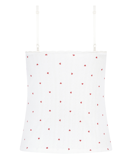 Top Cami Lace, Weiß