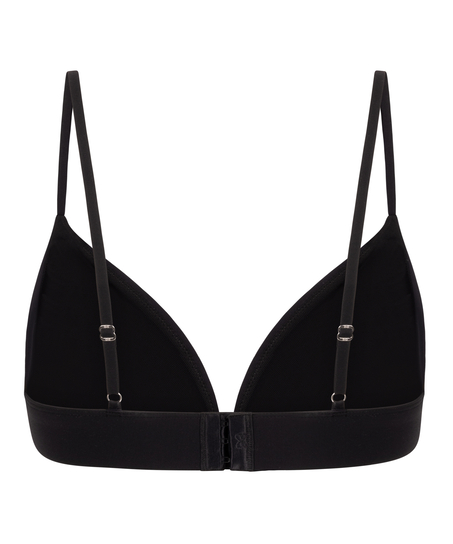Triangel Bralette Smooth, Schwarz