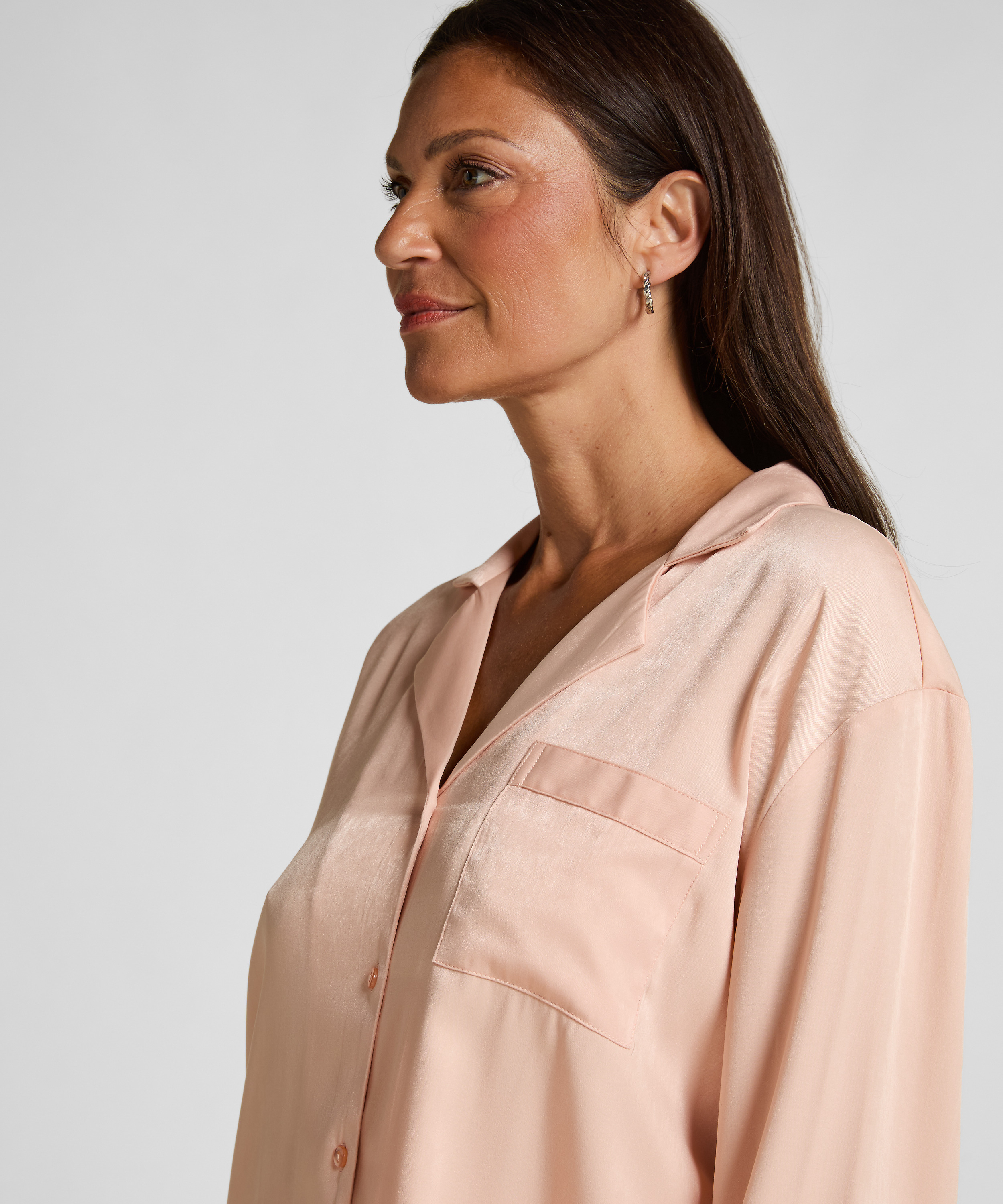 Langarmjacke Satin Ayla, Rose, main