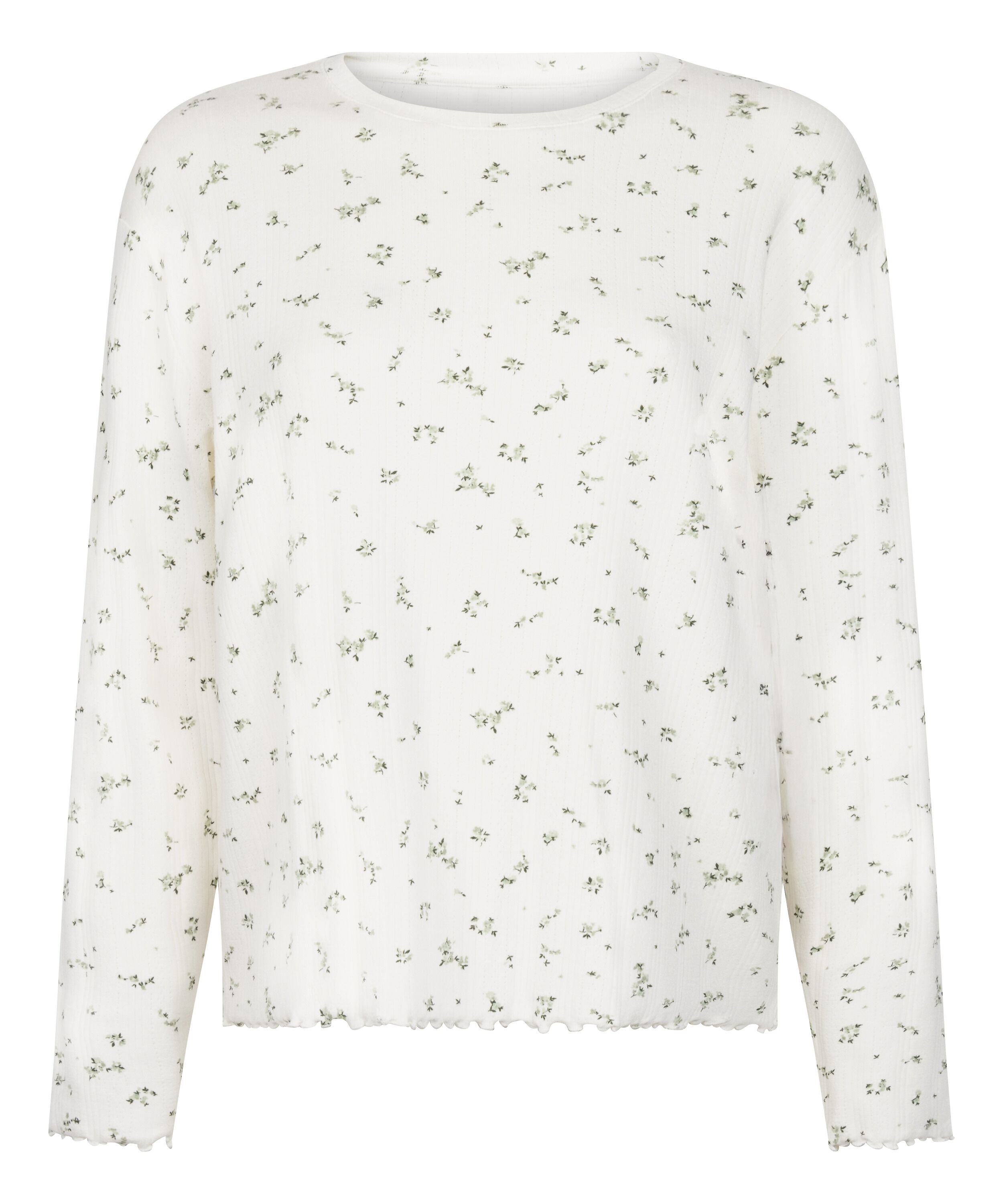 Pyjama Top Loose Pointelle, Blanc