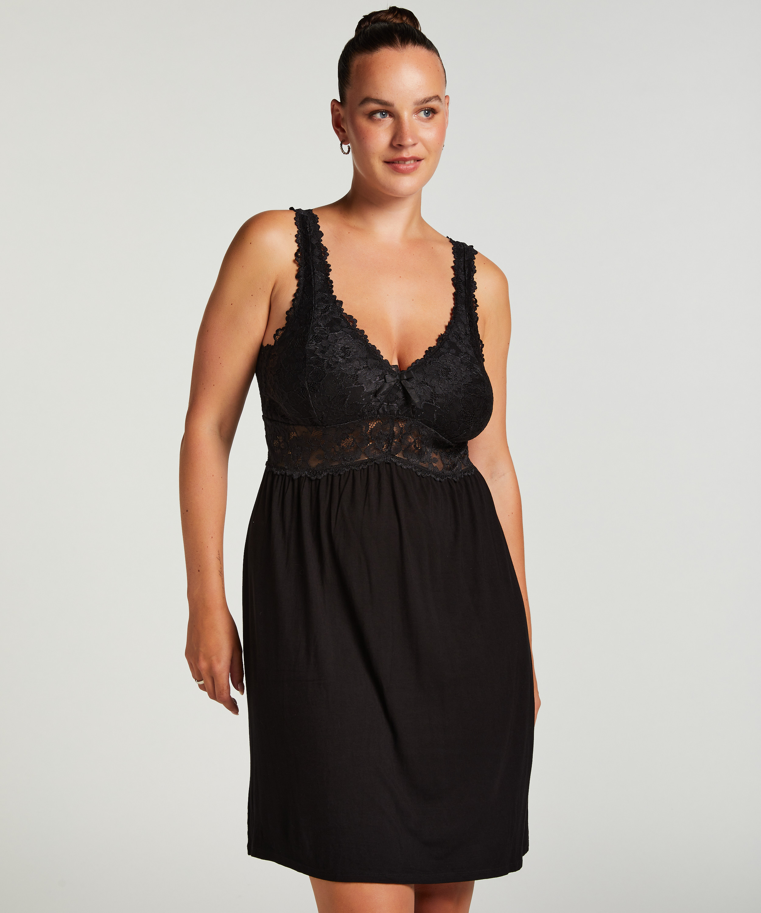 Slipdress Nora Lace, Schwarz, main