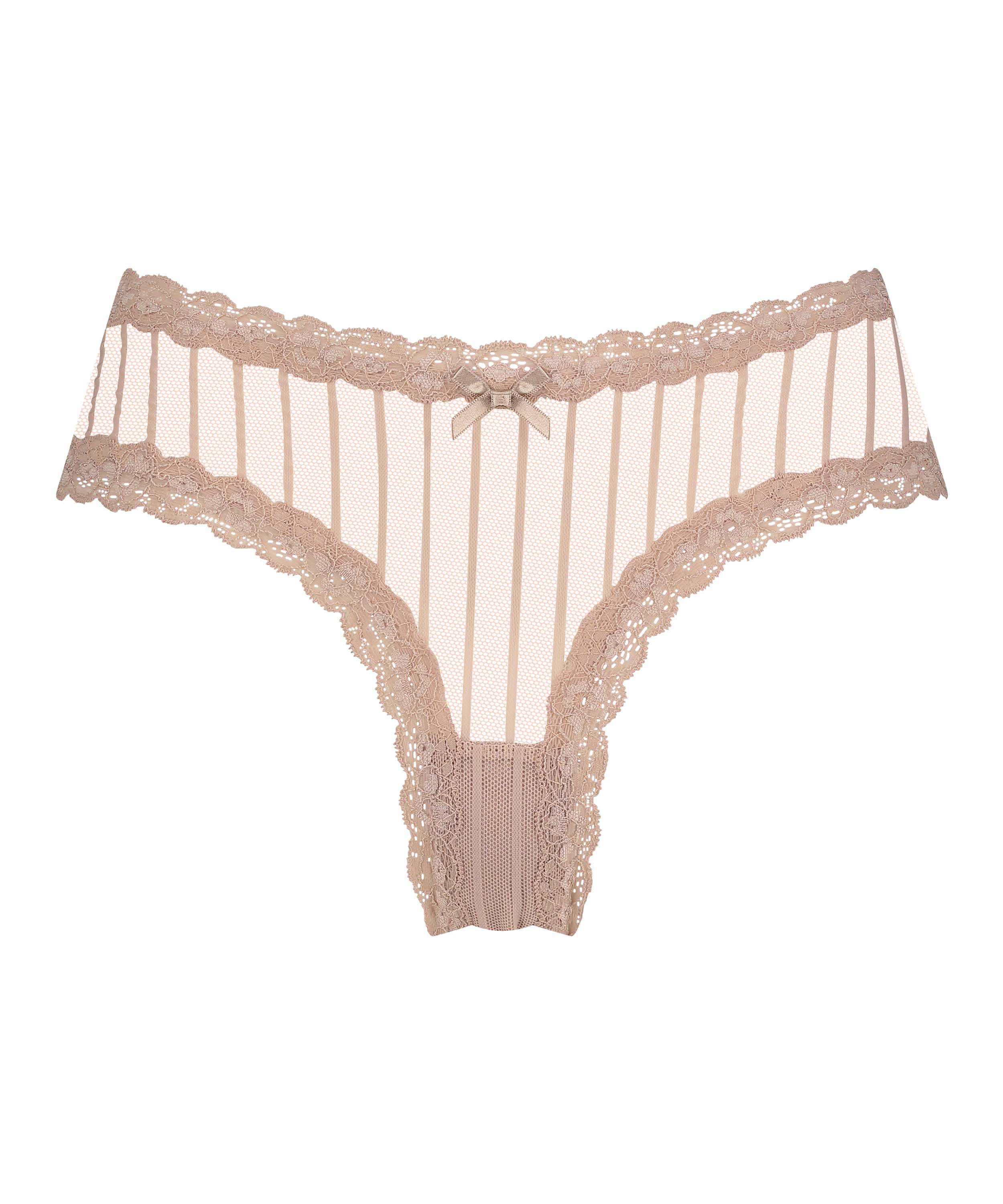 Slip br&eacute;silien V-shape mesh, Beige, main