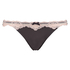 String mit Spitze Secret Lace, Grau