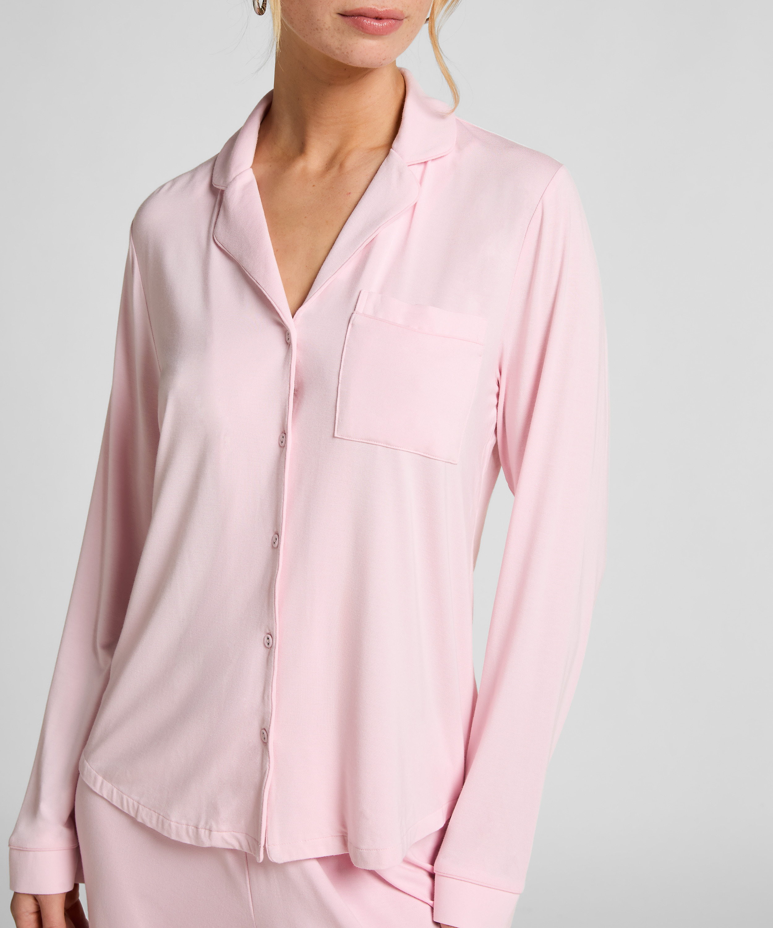 Veste à manches longues en jersey Essential, Rose, main