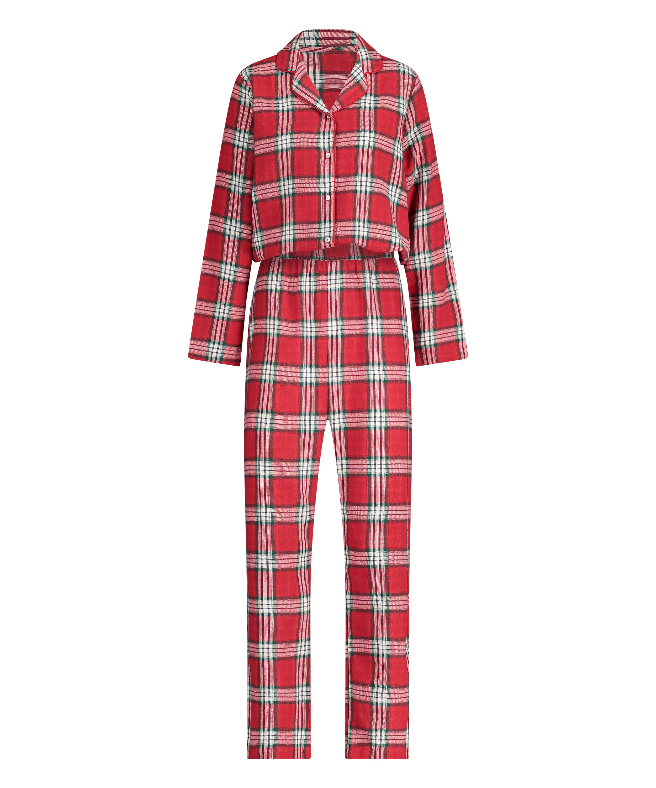 Pyjama Check Twill, Rouge, main