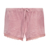 Shorts Velours Lace, Rose