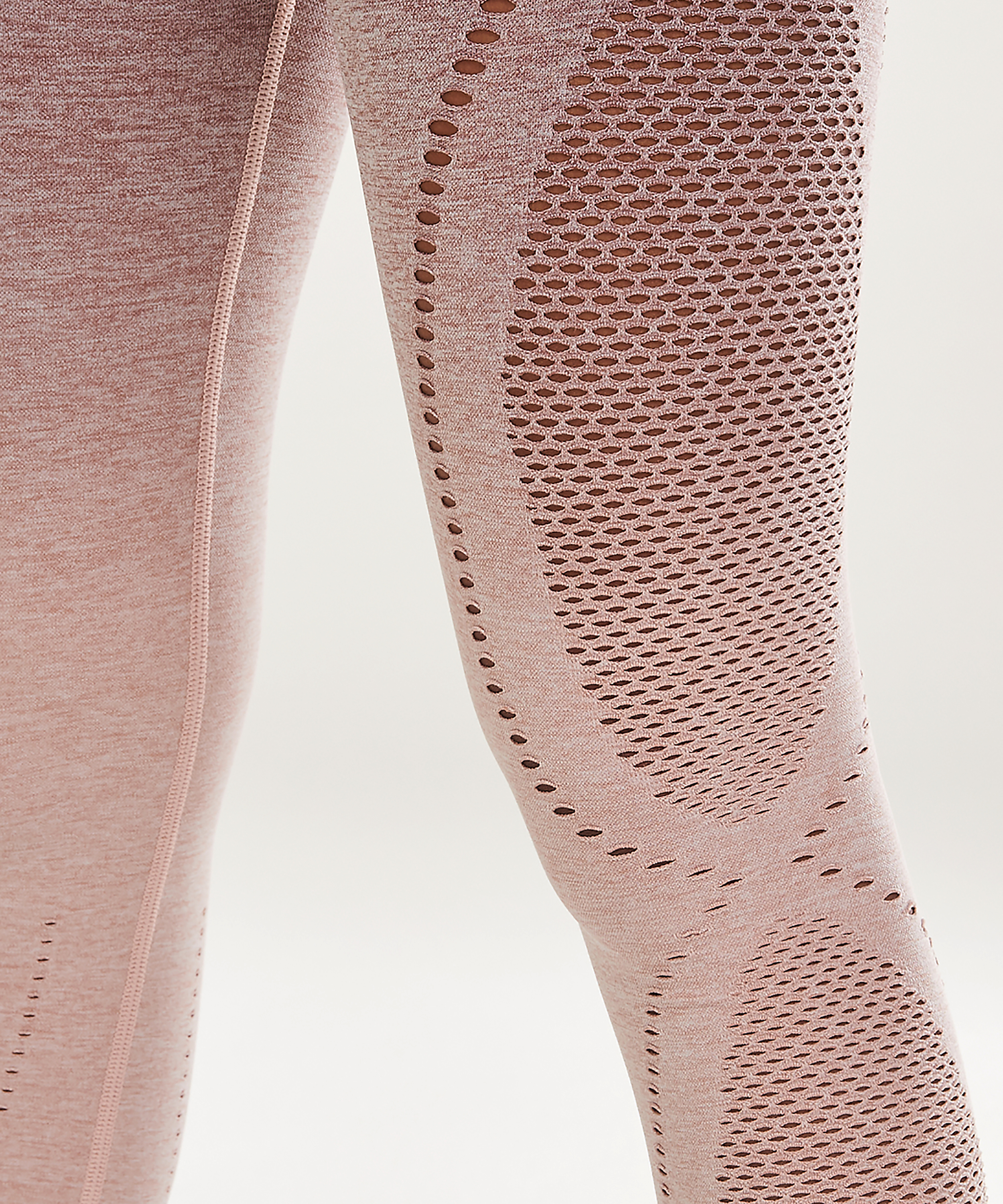 HKMX Sportlegging mit Rundstrickmuster und hoher Taille in Ombre-Print, Rose, main