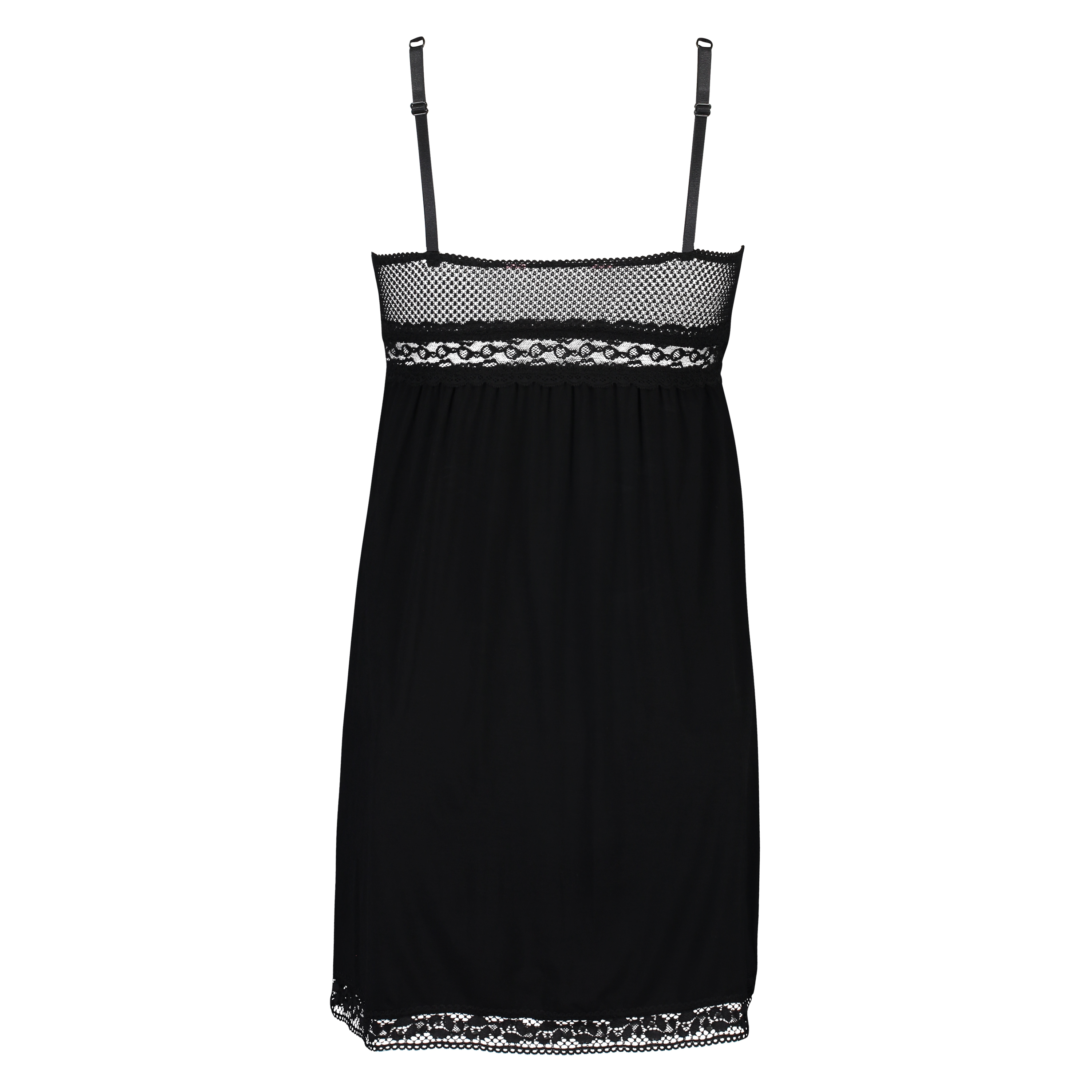 Graphic Lace slipdress, Schwarz, main